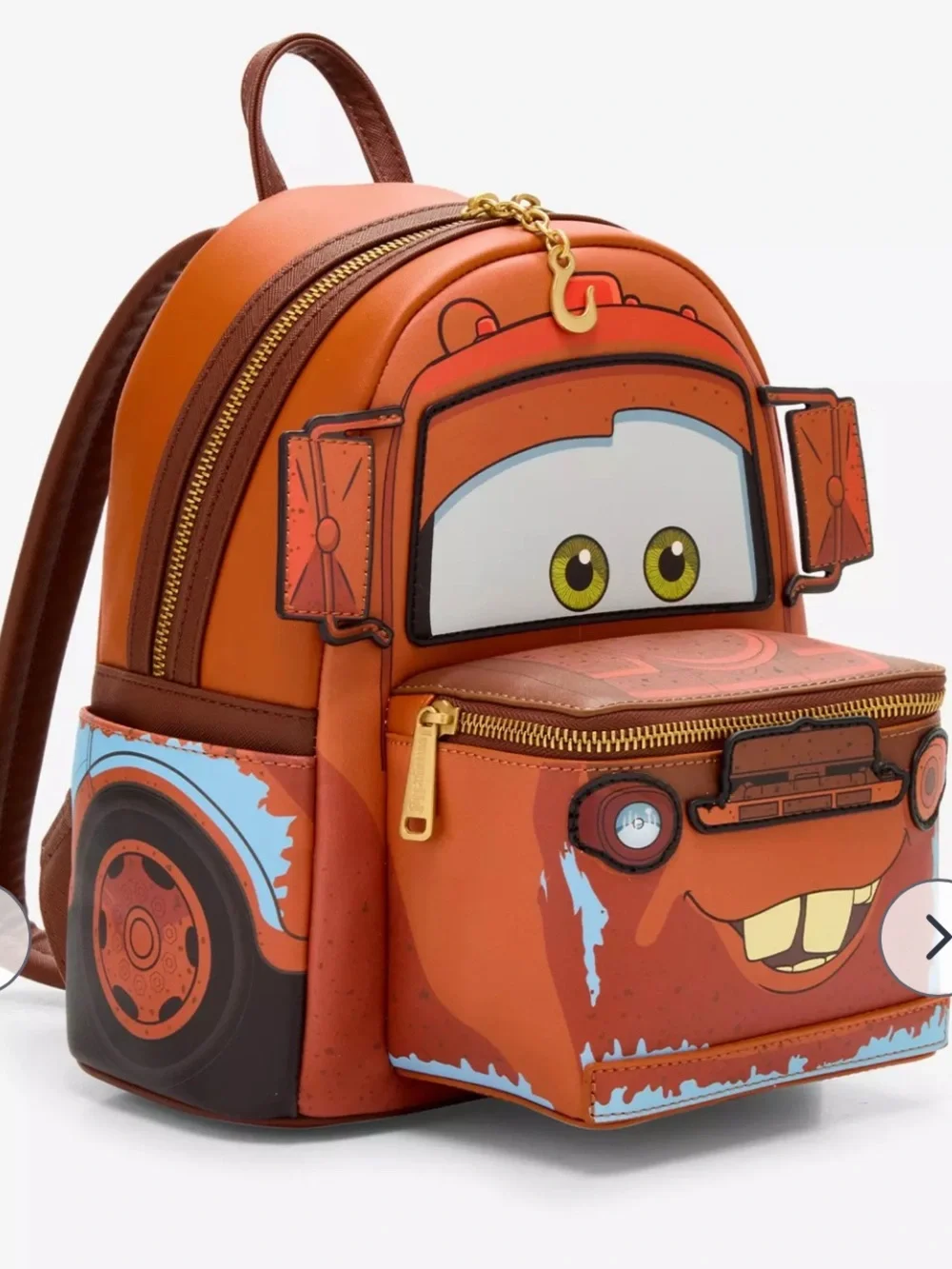 Loungefly Orange Mater Mini Backpack with Blue Accents